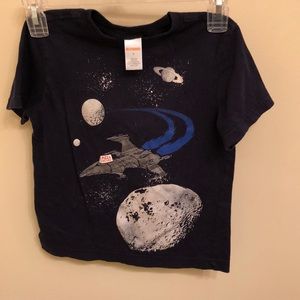Navy Gymboree boy’s shirt, size small- space theme